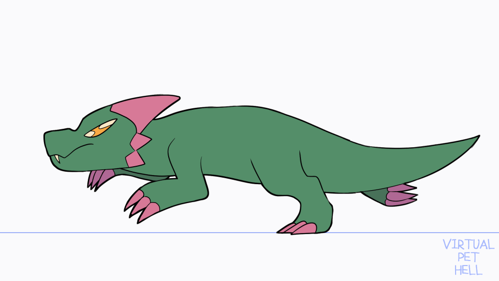 crocodile-like drake running animation